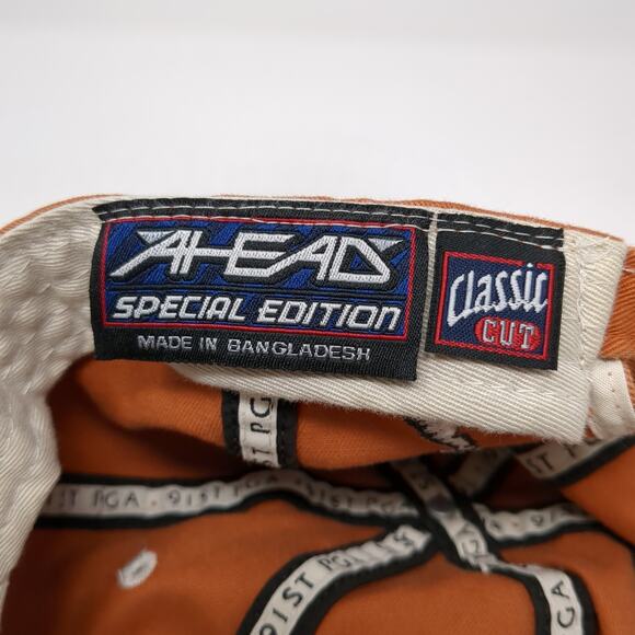 91st Championship PGA Hazeltine 2009 Baseball Cap Orange OS Classic Cut Ahead - Picture 9 of 9